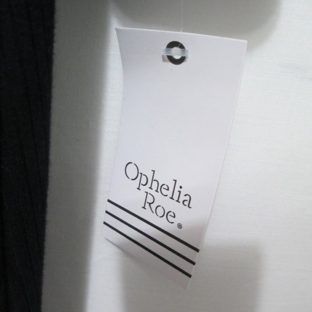 NWT Ophelia Roe Black Ribbed Long Sleeve Dress Size 1X - Picture 4 of 8